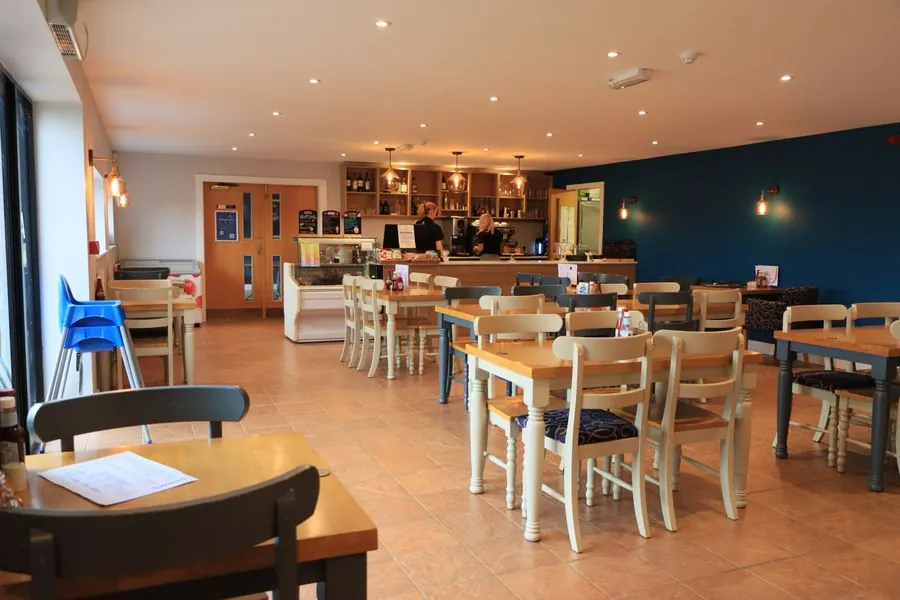 Café interior in England (stock photo)
